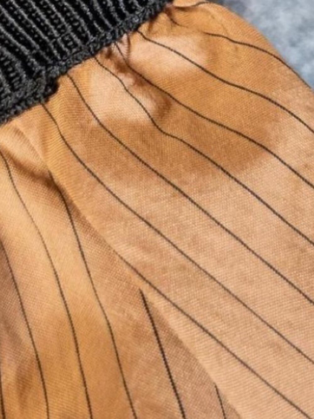 High-Rise Full Lining Midi A-Line Skirt -Future Collective Brown Stripe XS - Picture 5 of 6